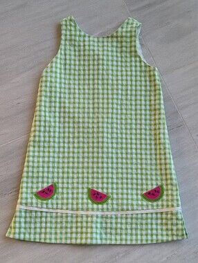 FLORENCE EISEMAN green gingham shift dress 5